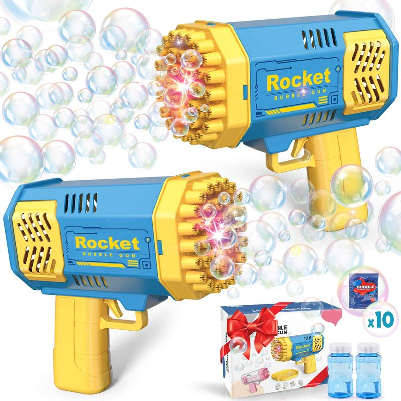 Bubble Machine, 2 Pack Bubble Gun Toy, Summer Kid Toy for Boys Girls, Bubble Blaster for Birthday, Wedding, Outdoor
